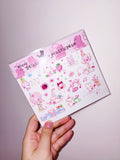Plastic Peco | Pink Happiness Clear Glitter Sticker Sheet