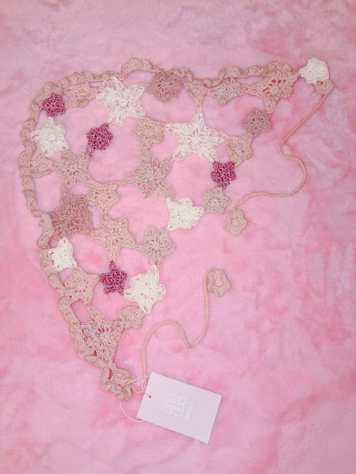 Riluet | Multiway Knitted Pink Star Scarf