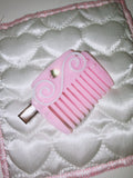 galog | Handmade Acrylic Hair Clip - Pink Swirl Comb