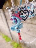 Chubby Charms Club | Magic Moon Wand 3D-Print Lip Stick Case - Baby Blue