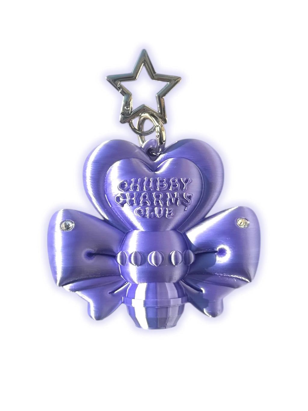 Chubby Charms Club | Magic Heart Wand 3D-Print Lip Stick Case - Purple