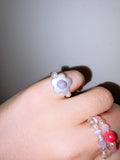 Expecto Beadronum | Purple Flower Ring