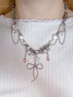 Expecto Beadronum | Silver Ribbon Necklace