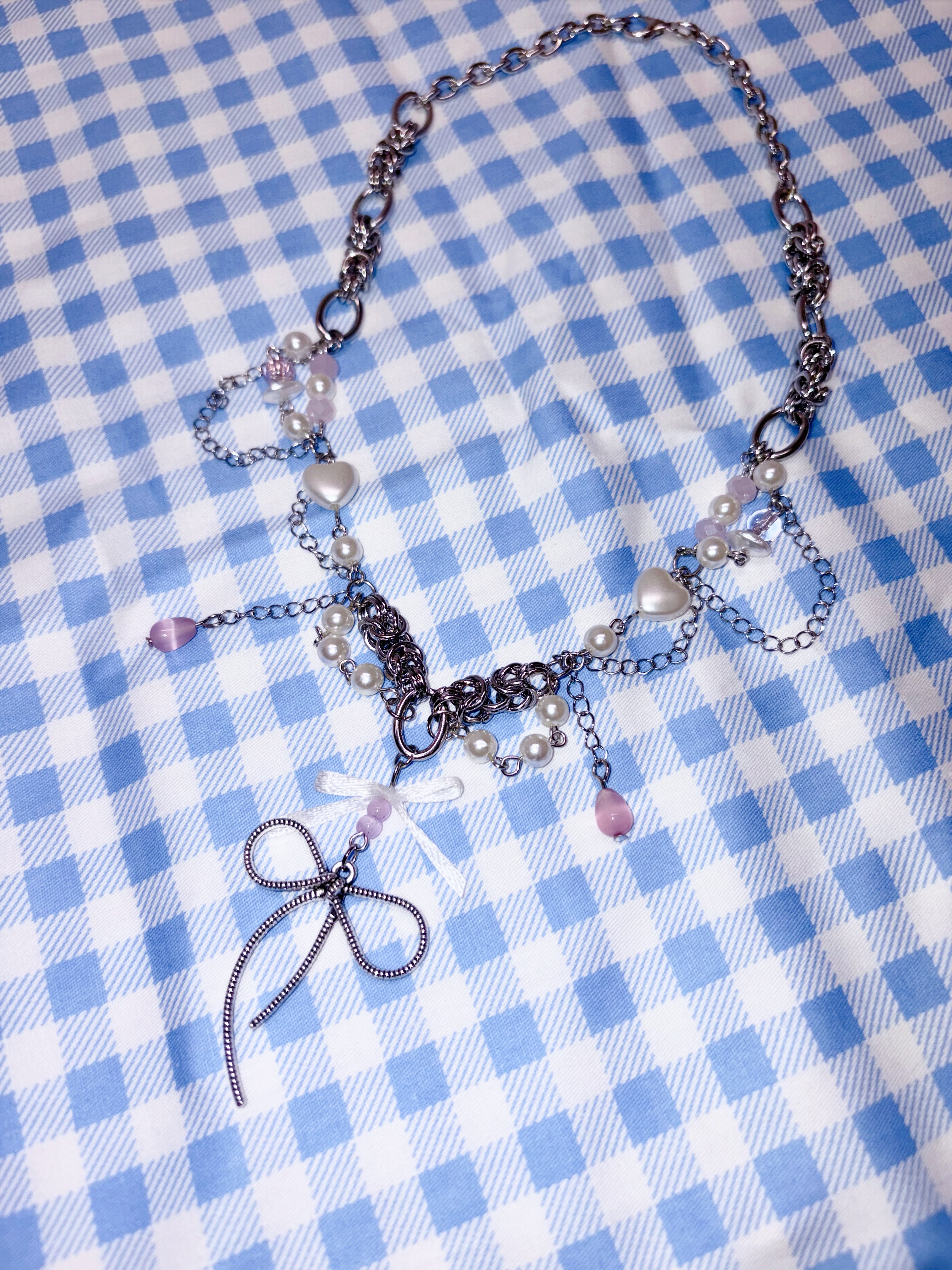 Expecto Beadronum | Silver Ribbon Necklace