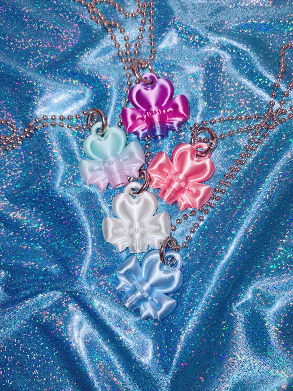 Chubby Charms Club | Magic Wand 3D-Print Mini Necklace - Baby Blue