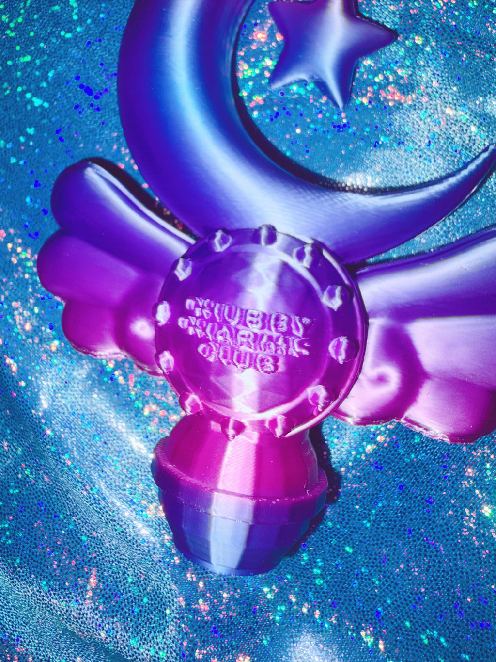 Chubby Charms Club | Magic Moon Wand 3D-Print Lip Stick Case - Purple Gradient