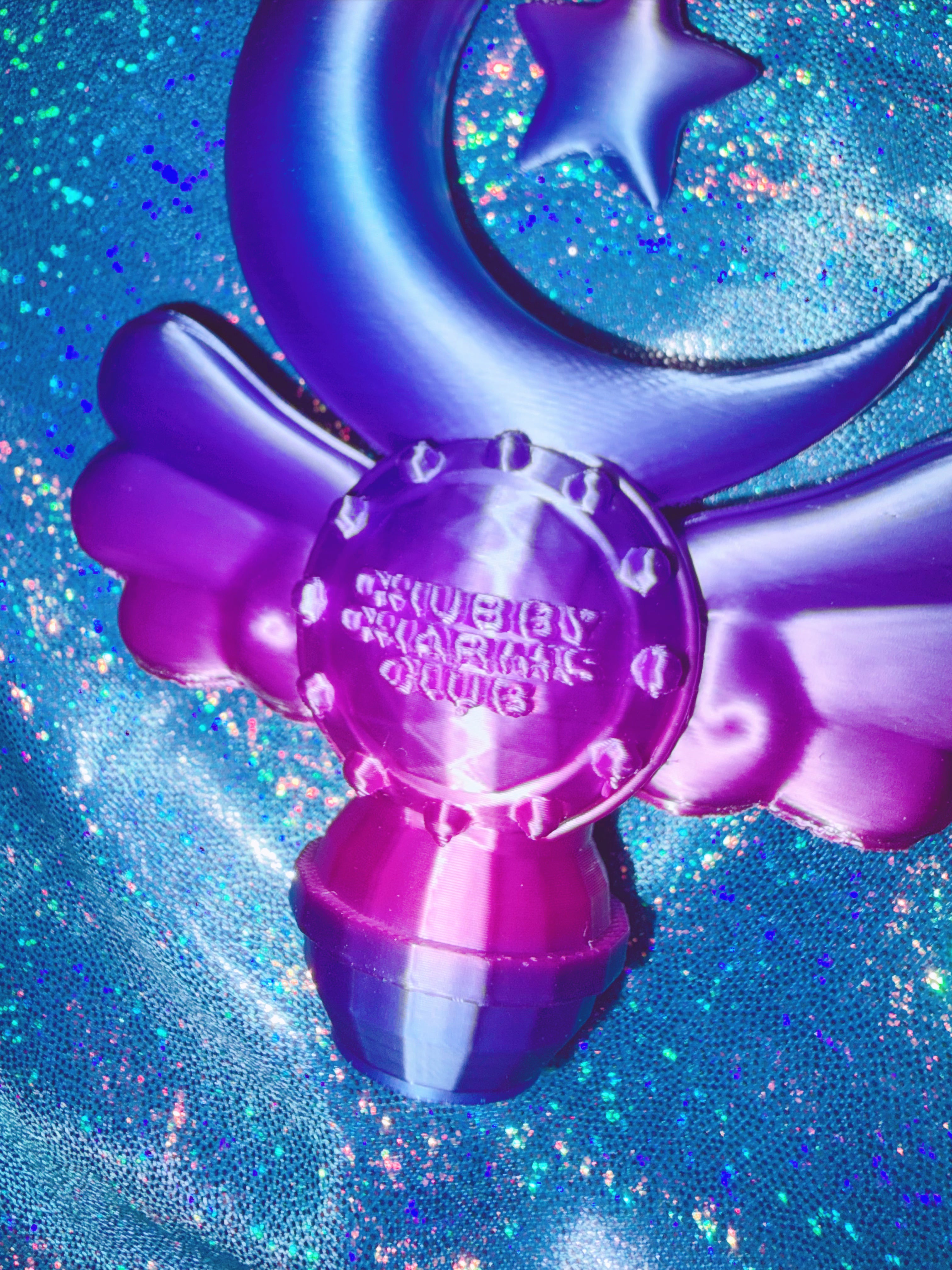 Chubby Charms Club | Magic Moon Wand 3D-Print Lip Stick Case - Purple Gradient