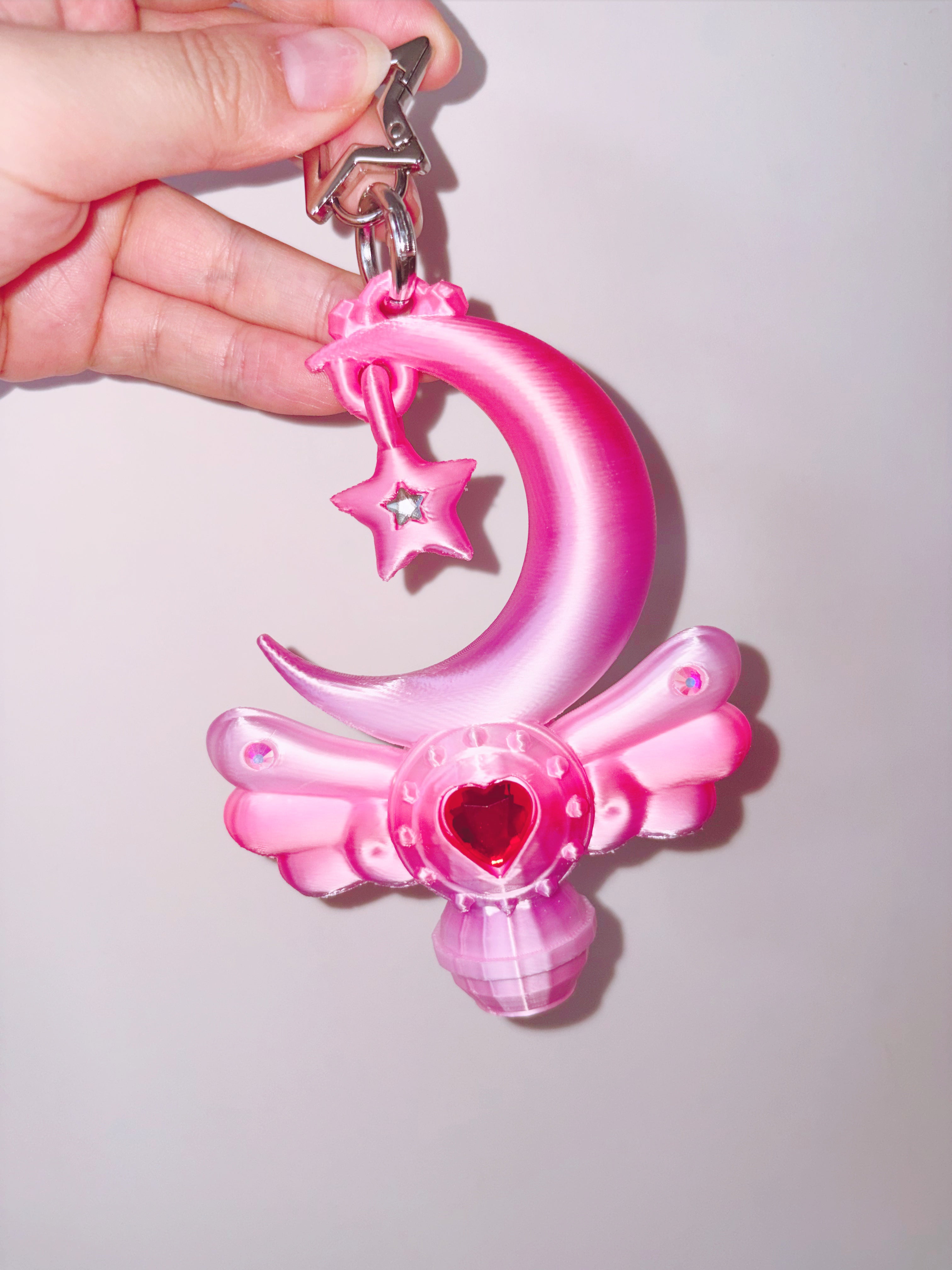Chubby Charms Club | Magic Moon Wand 3D-Print Lip Stick Case - Pink Gradient