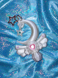 Chubby Charms Club | Magic Moon Wand 3D-Print Lip Stick Case - Clear White
