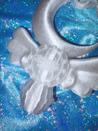 Chubby Charms Club | Magic Moon Wand 3D-Print Lip Stick Case - Clear White