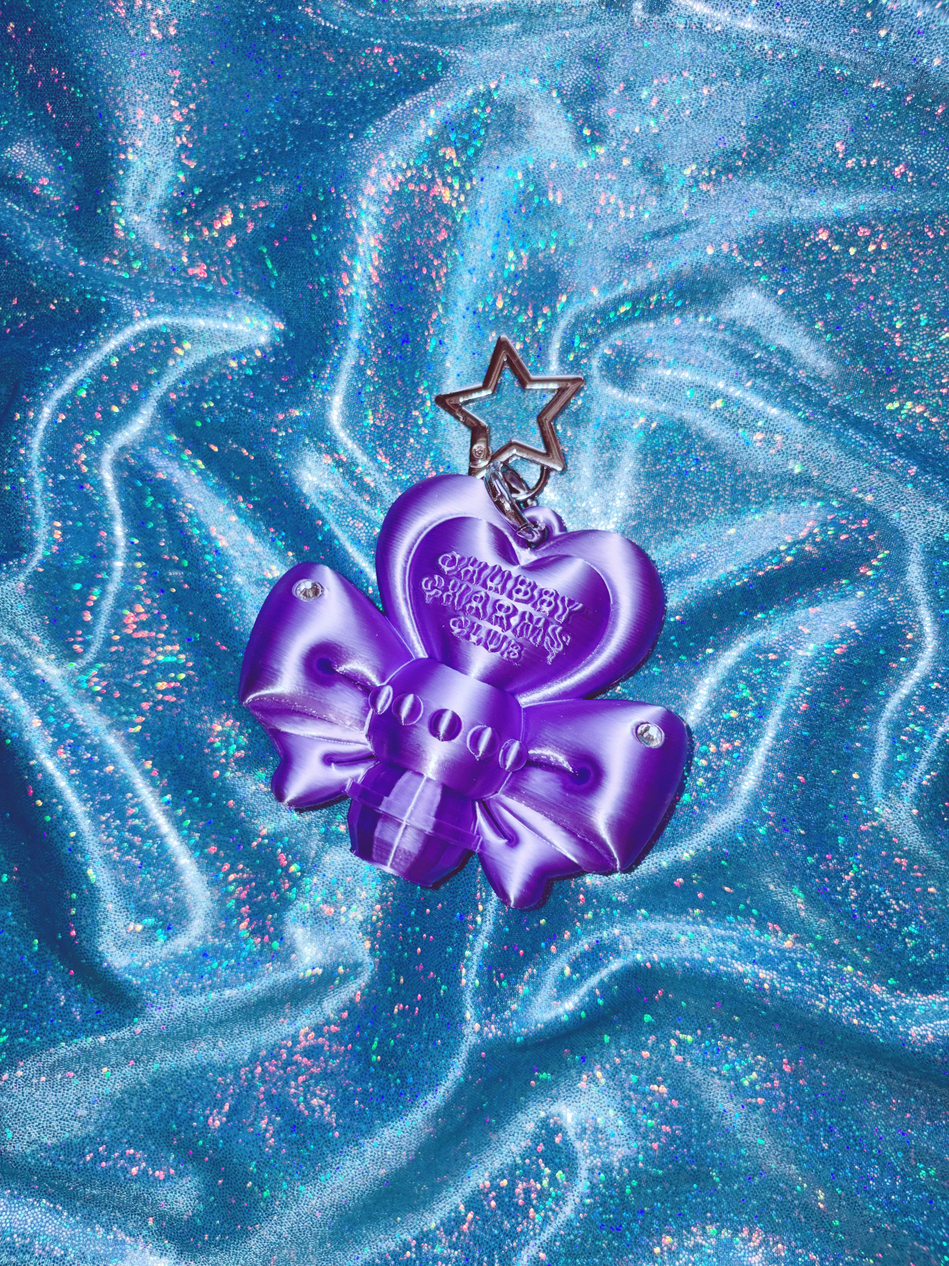 Chubby Charms Club | Magic Heart Wand 3D-Print Lip Stick Case - Purple