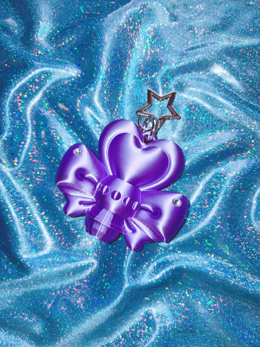 Chubby Charms Club | Magic Heart Wand 3D-Print Lip Stick Case - Purple