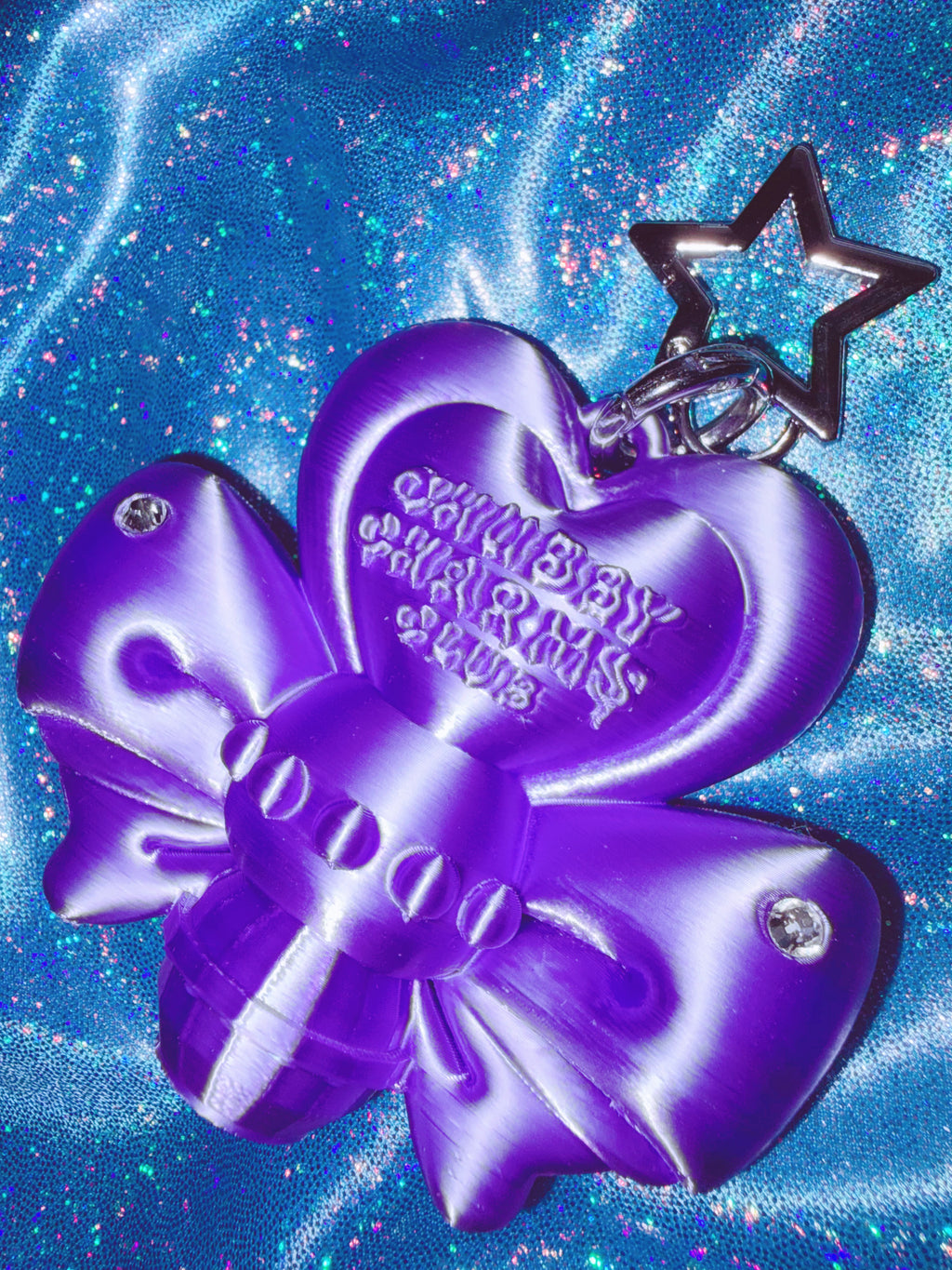 Chubby Charms Club | Magic Heart Wand 3D-Print Lip Stick Case - Purple