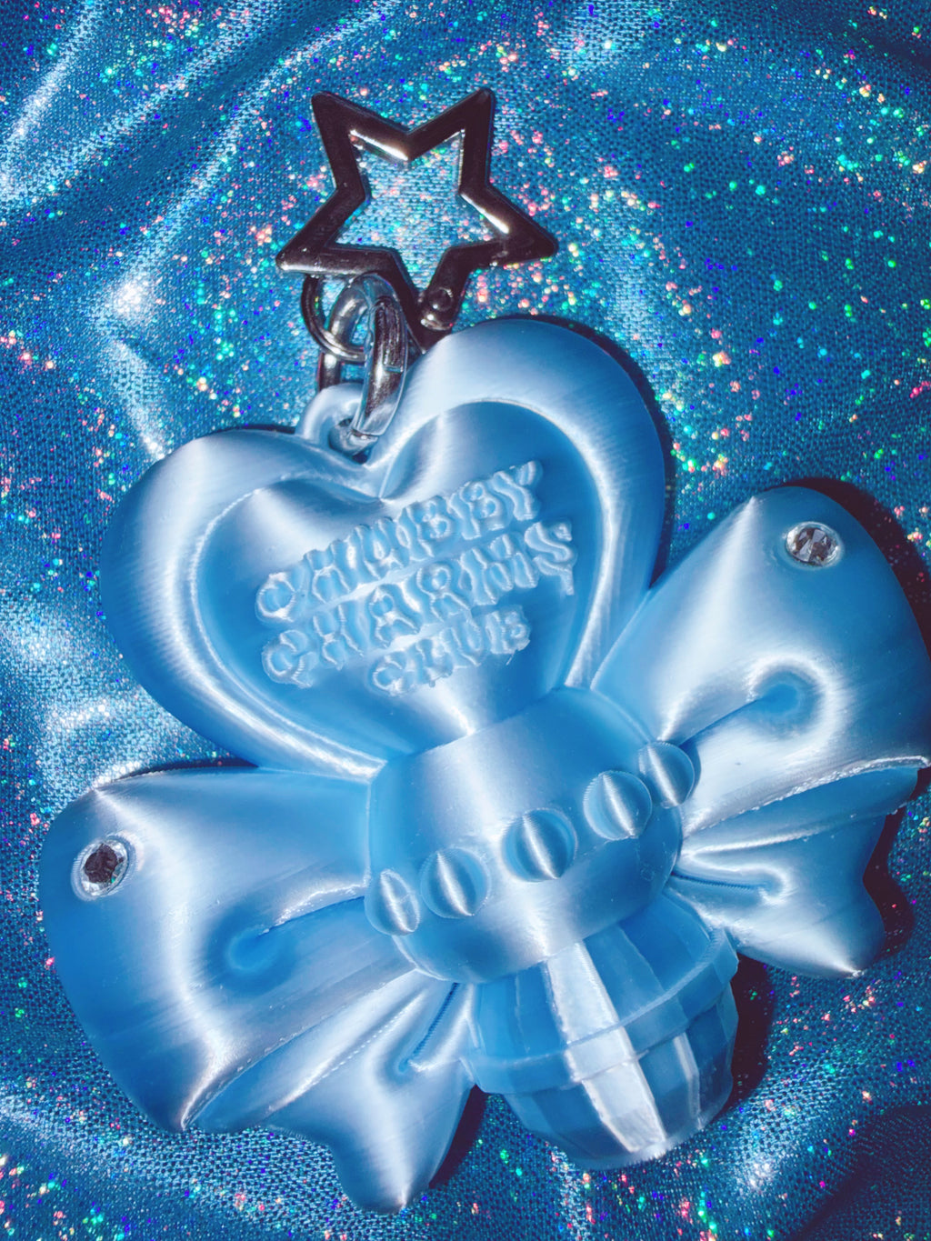 Chubby Charms Club | Magic Heart Wand 3D-Print Lip Stick Case - Baby Blue