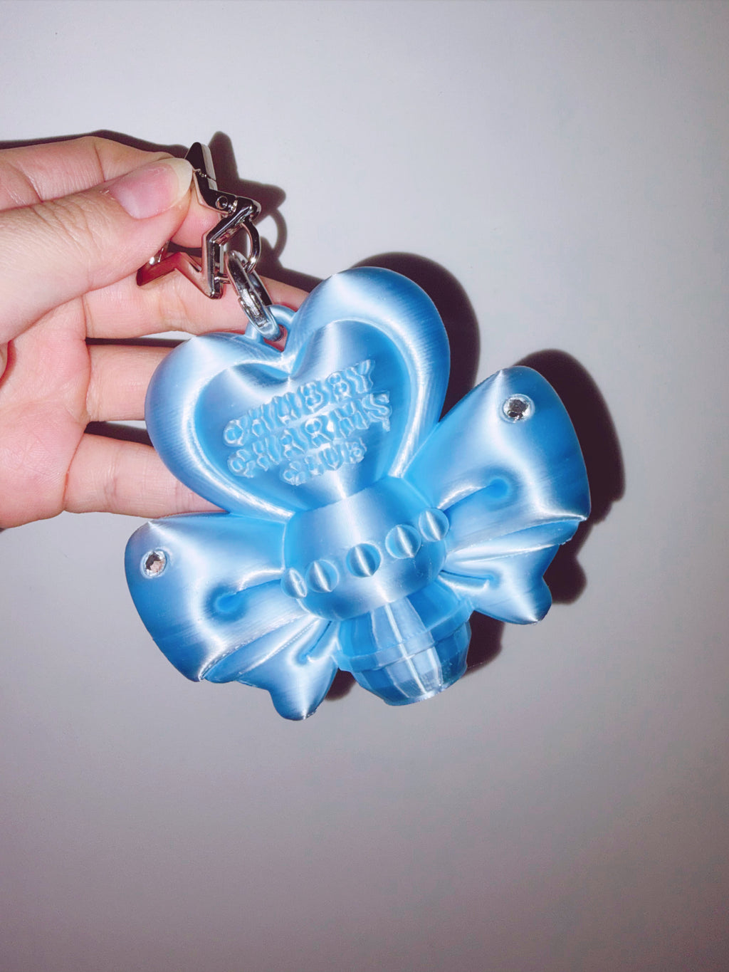 Chubby Charms Club | Magic Heart Wand 3D-Print Lip Stick Case - Baby Blue