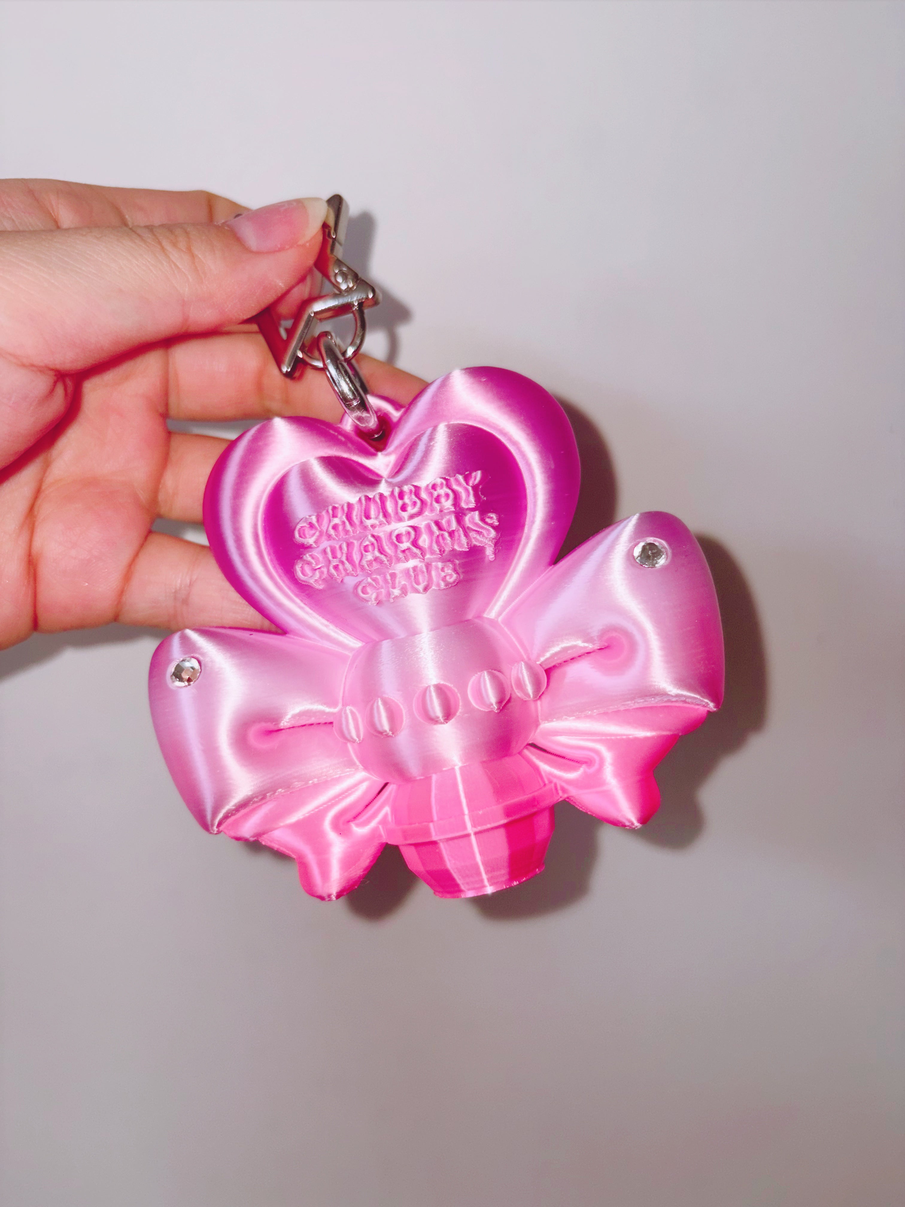 Chubby Charms Club | Magic Heart Wand 3D-Print Lip Stick Case - Pink Gradient