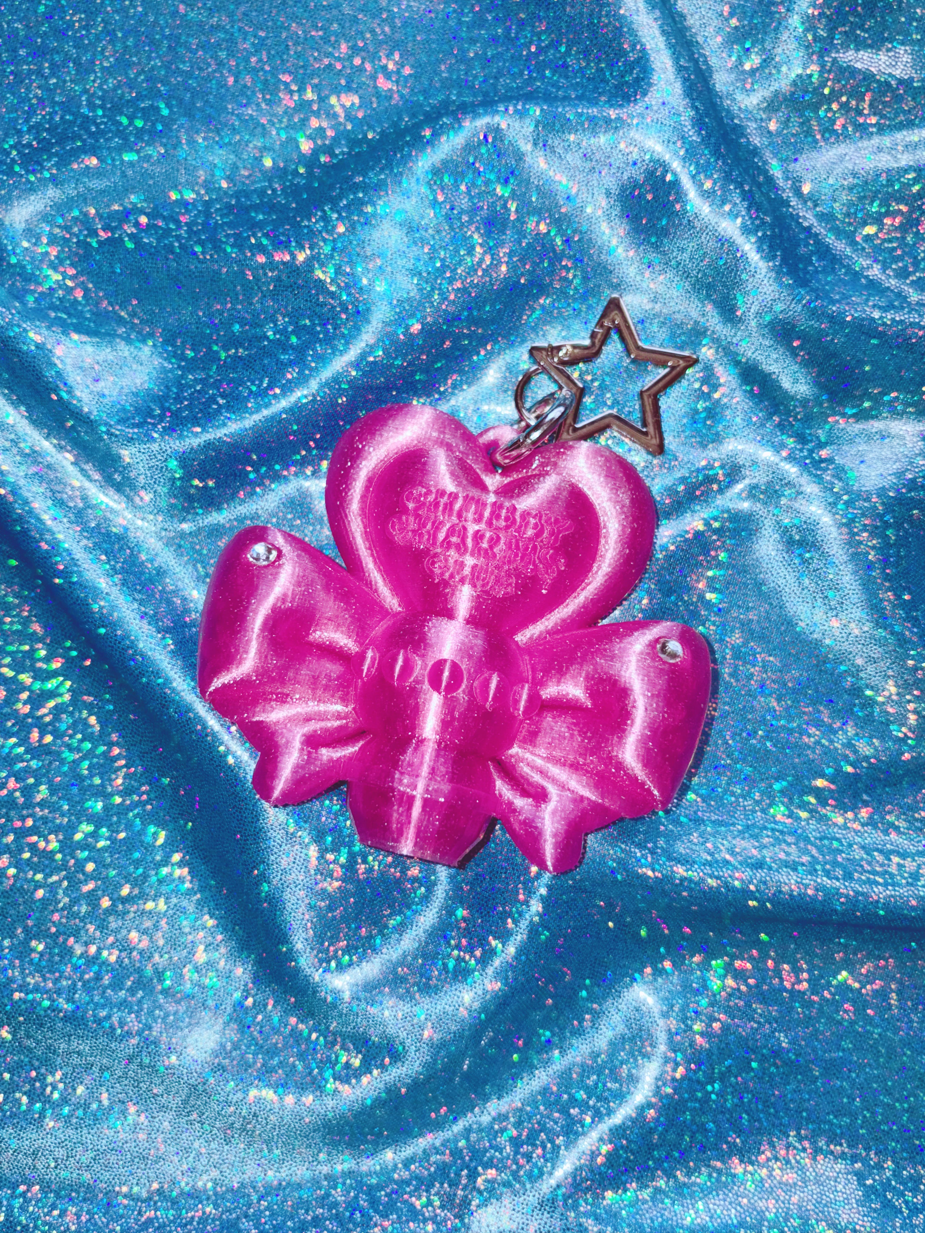Chubby Charms Club | Magic Heart Wand 3D-Print Lip Stick Case - Clear Pink