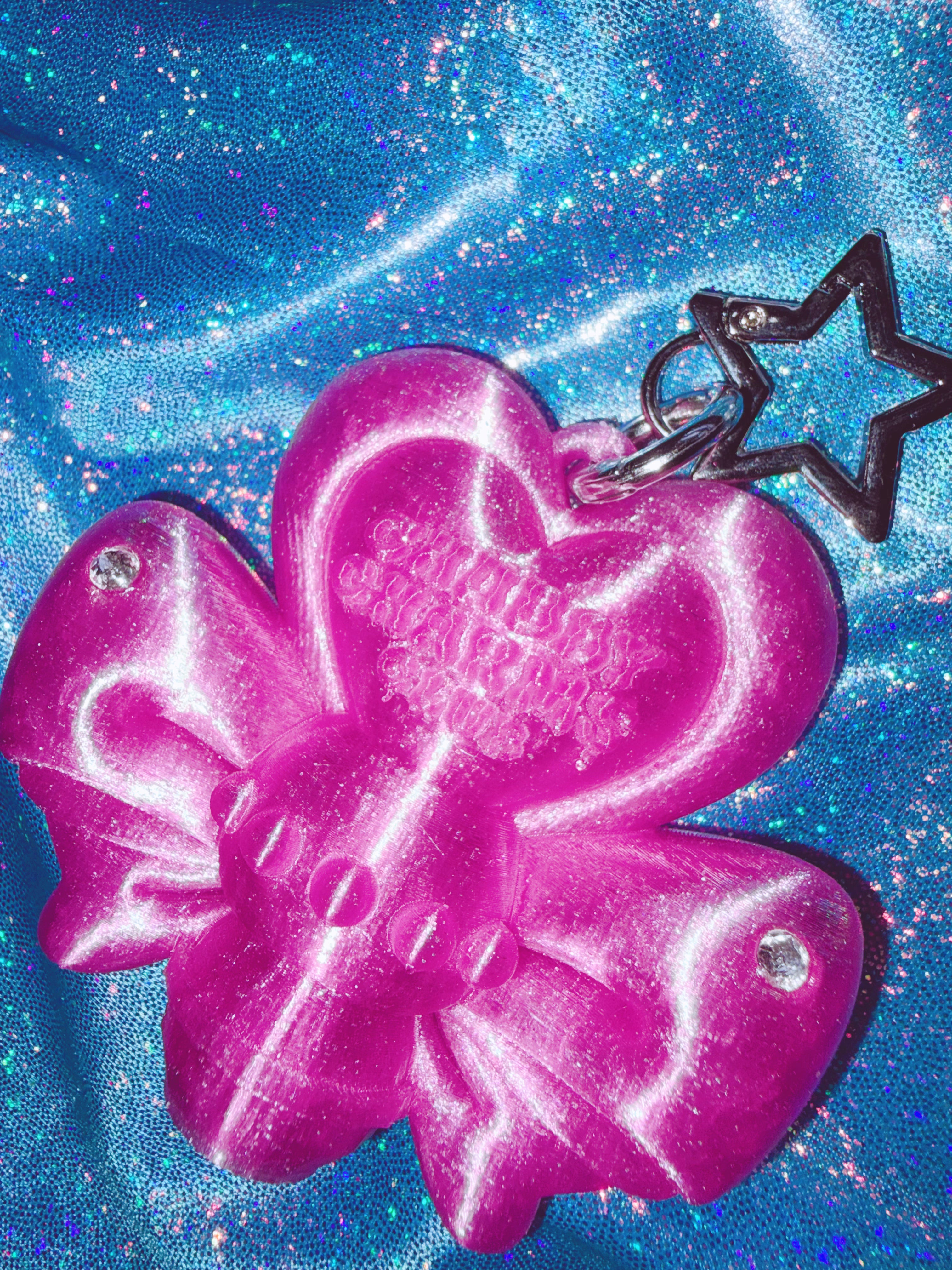 Chubby Charms Club | Magic Heart Wand 3D-Print Lip Stick Case - Clear Pink