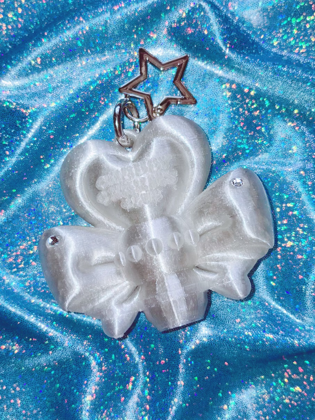 Chubby Charms Club | Magic Heart Wand 3D-Print Lip Stick Case - Clear White
