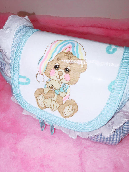 baby31 | Double Fostener Pouch (Blue Bear)