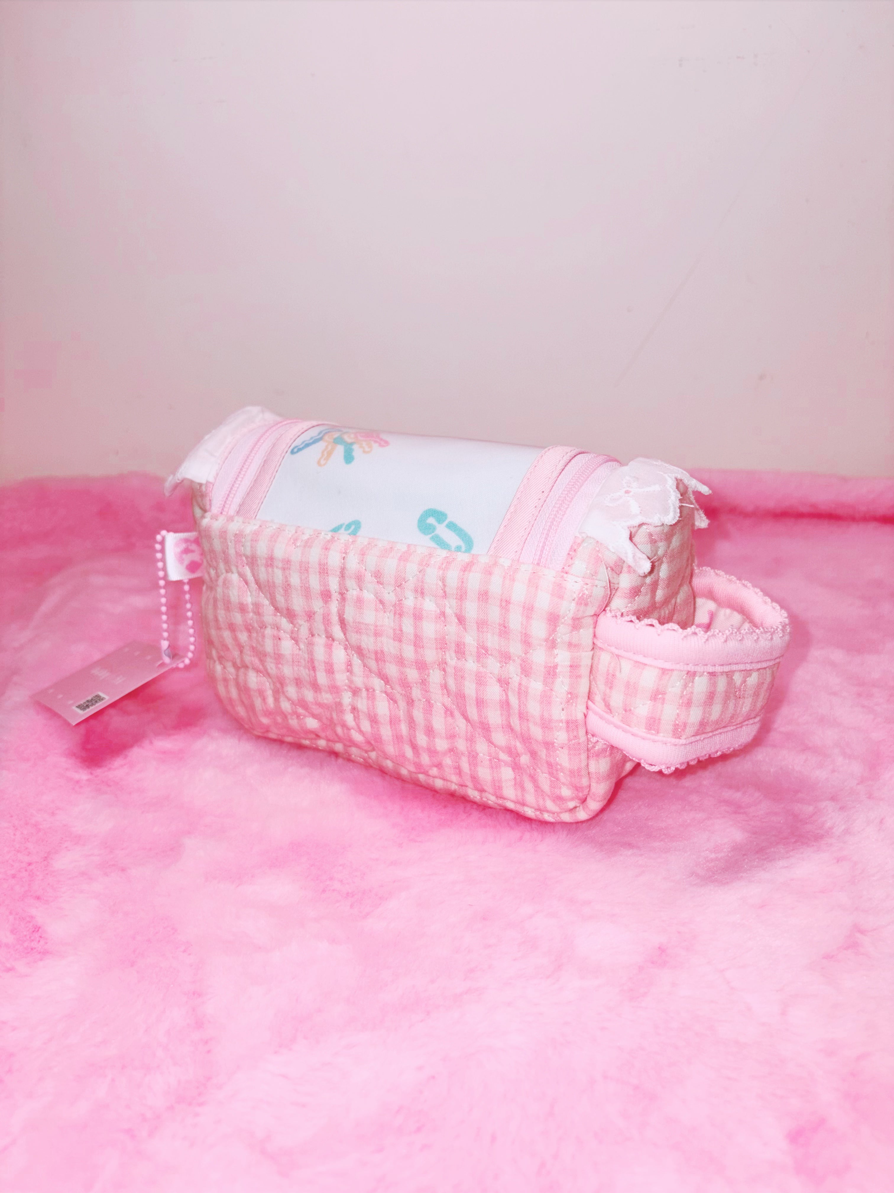baby31 | Double Fostener Pouch (Pink Bear)