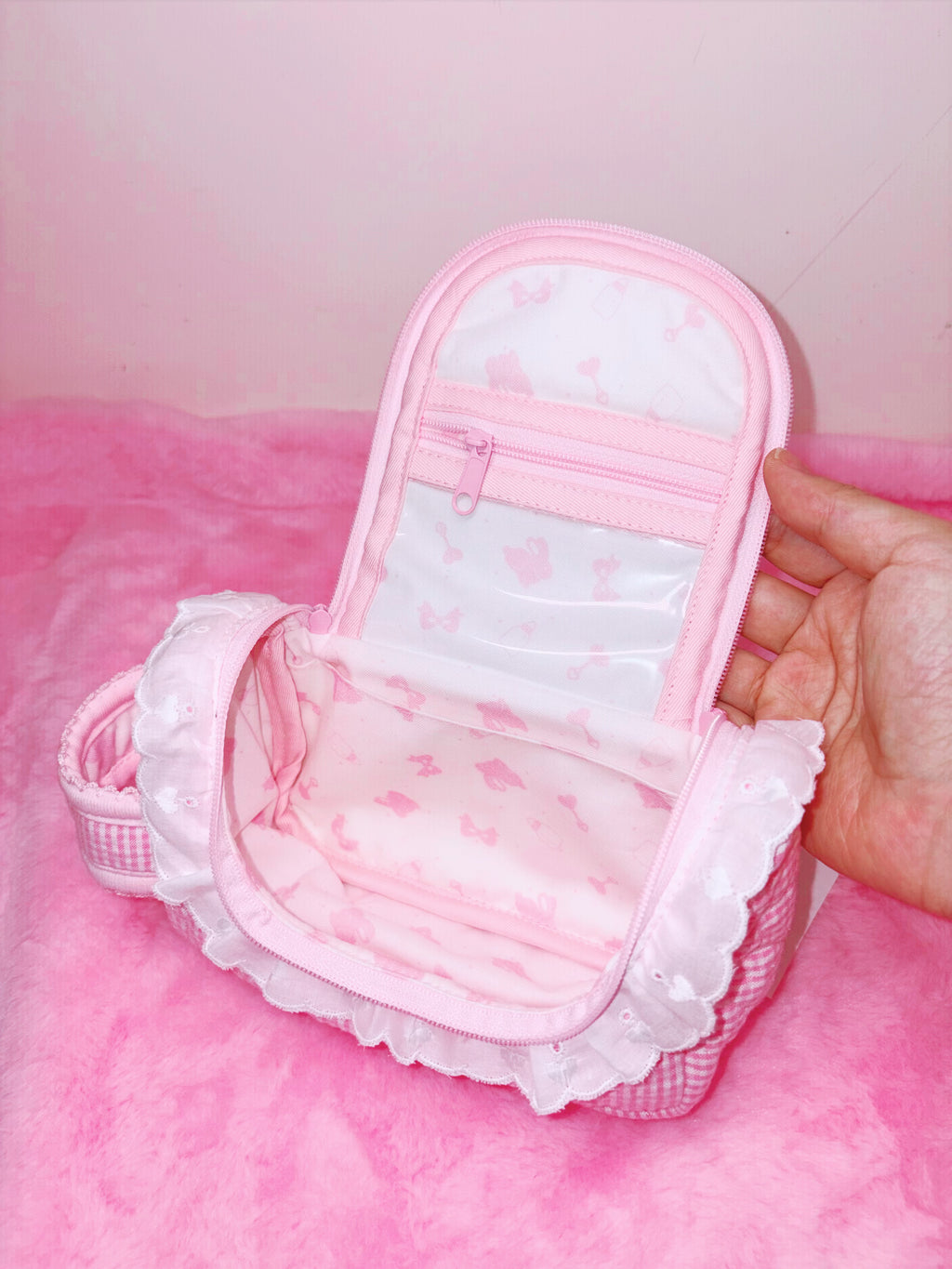 baby31 | Double Fostener Pouch (Pink Rabbit A)