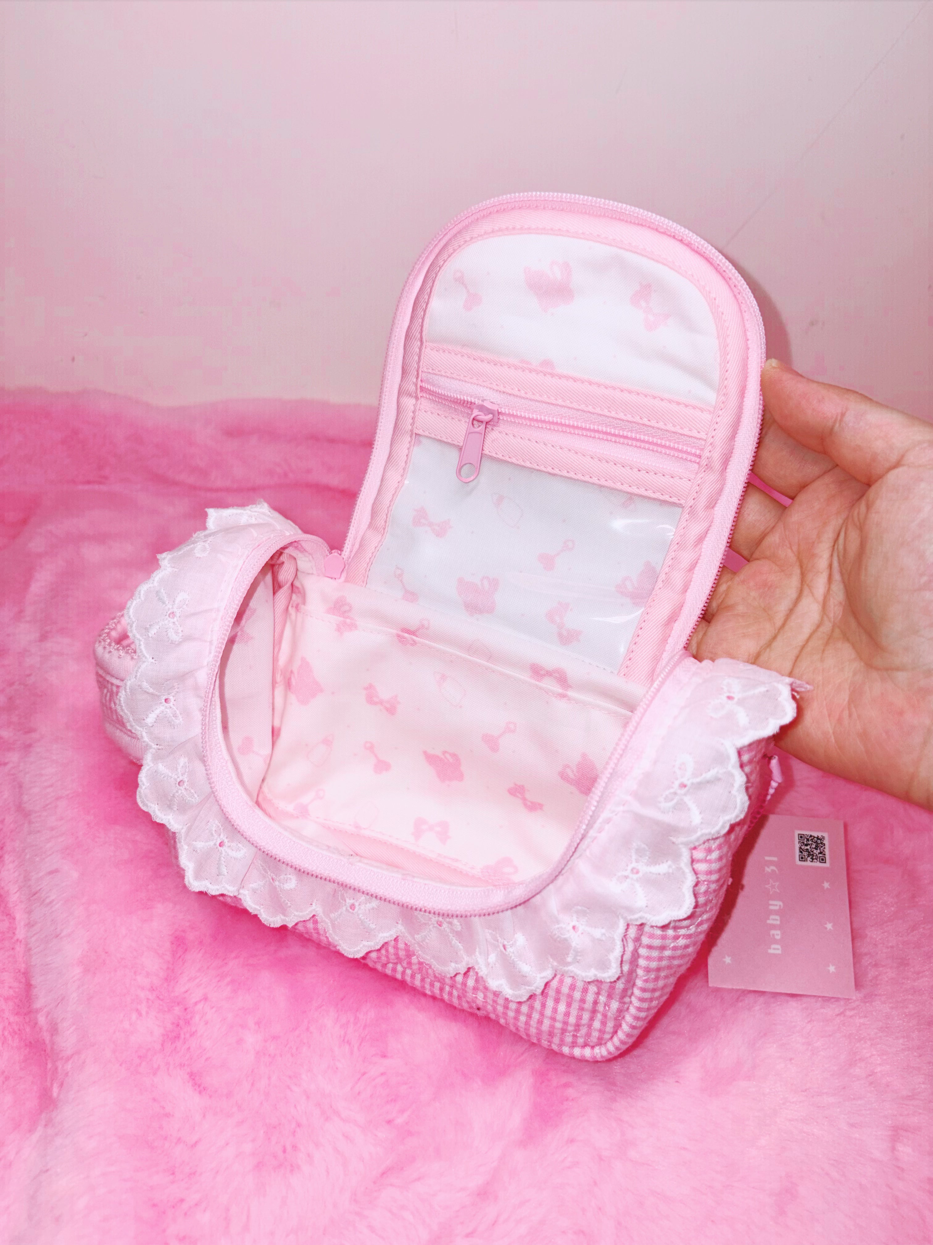baby31 | Double Fostener Pouch (Pink Rabbit B)