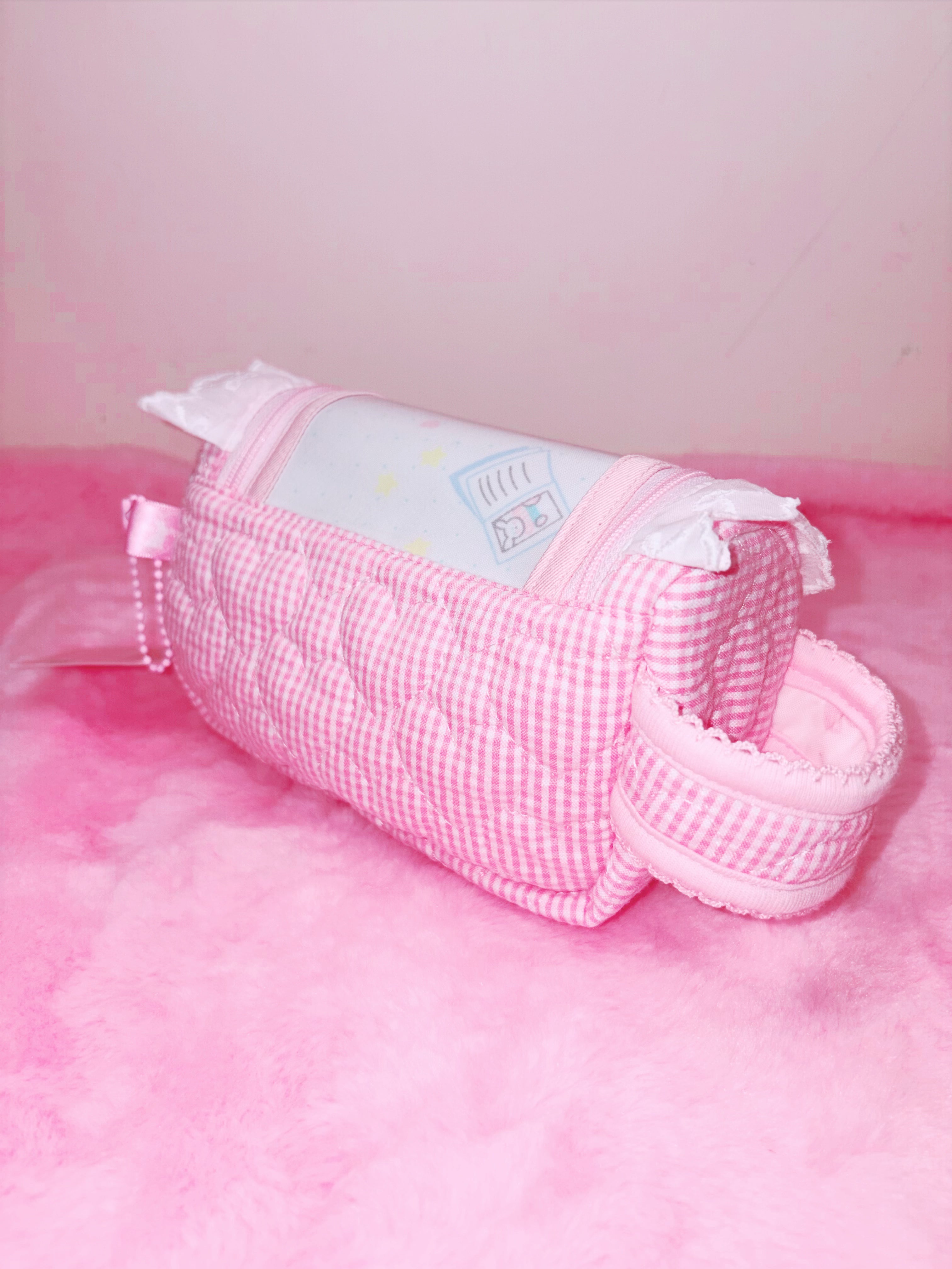 baby31 | Double Fostener Pouch (Pink Rabbit B)