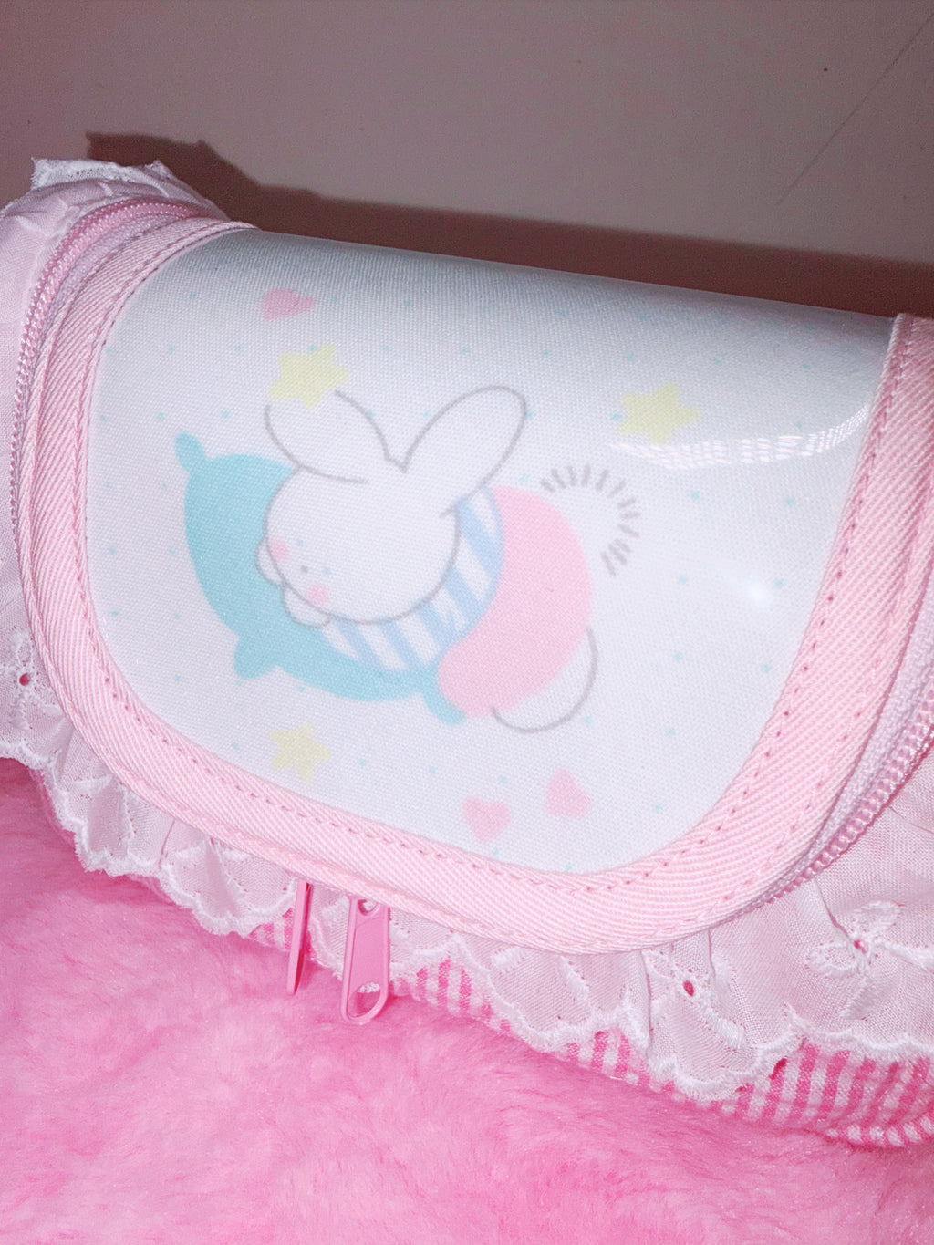 baby31 | Double Fostener Pouch (Pink Rabbit B)