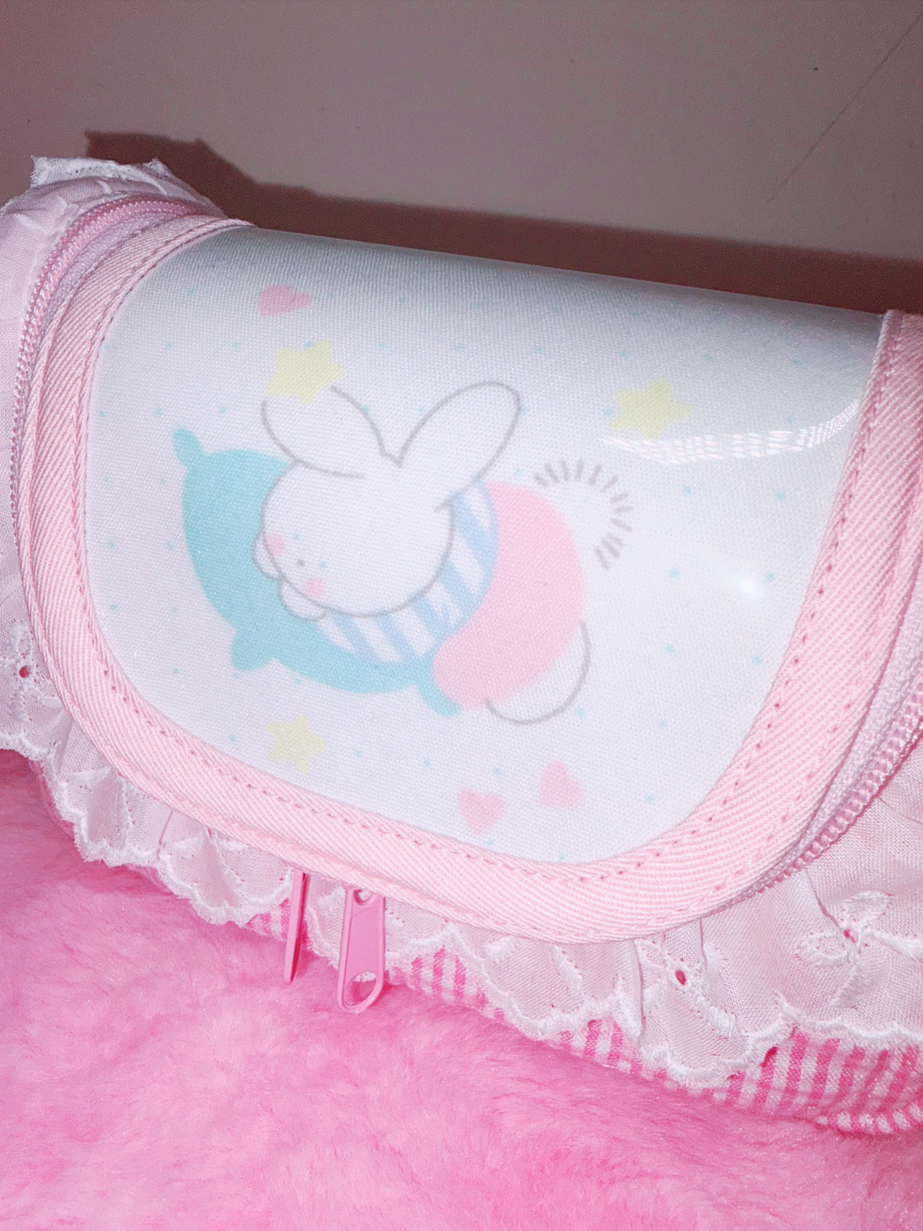 baby31 | Double Fostener Pouch (Pink Rabbit B)