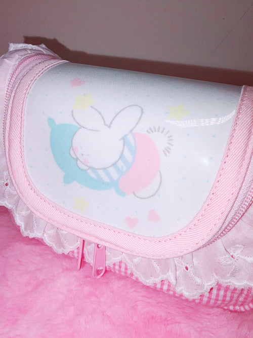 baby31 | Double Fostener Pouch (Pink Rabbit B)