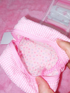 baby31 | Mini Box Pouch (Pink Check Rabbit)