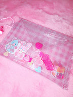 baby31 | Love Letter PVC Card Case (Pink Check Twins)