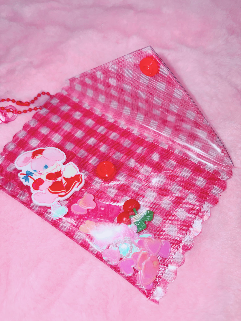 baby31 | Love Letter PVC Card Case (Red Check)