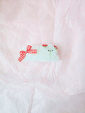 문어가든 | Fluffy puppy Hairpin (Red Ribbon)
