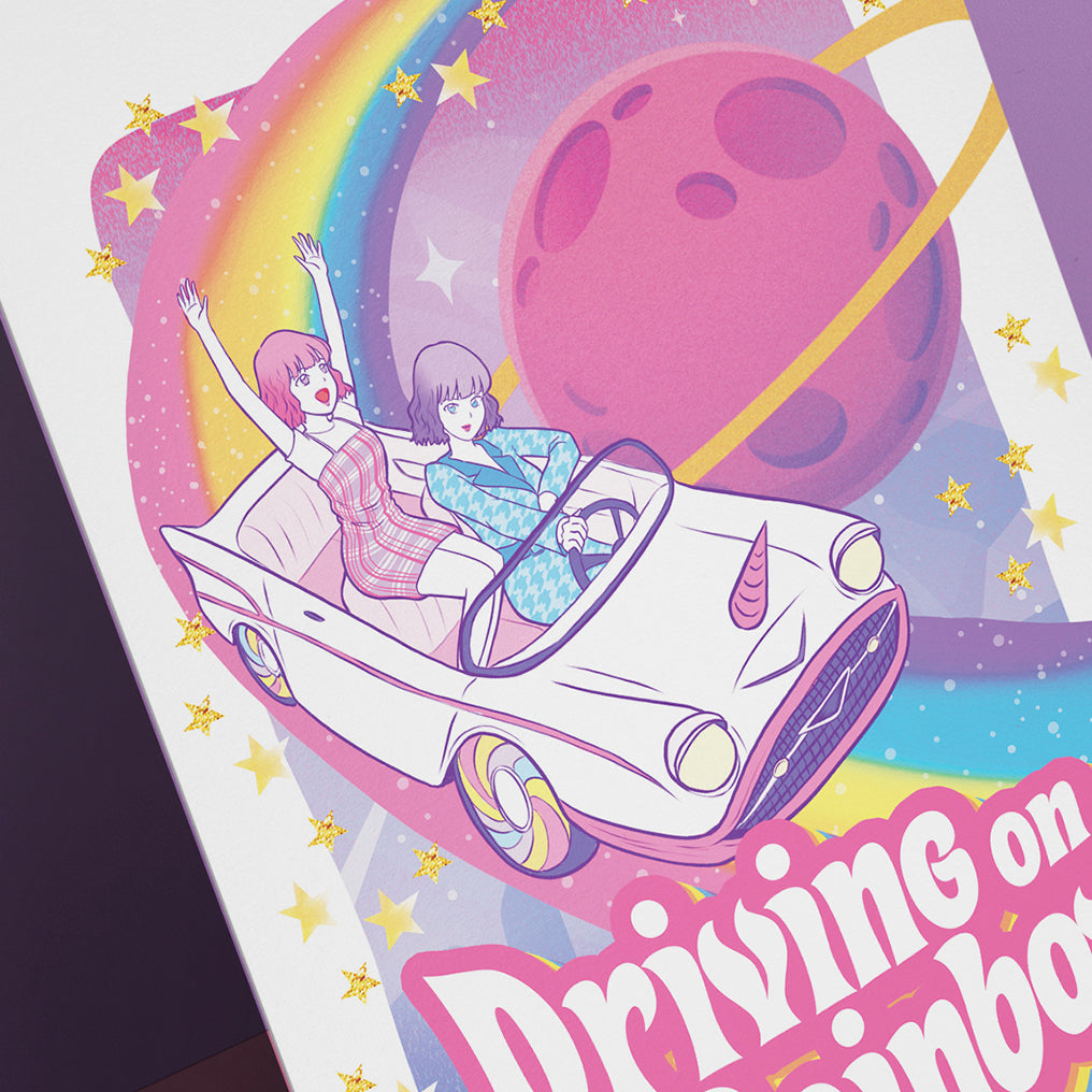 Mayu Gogo | Driving on Rainbow Postcard
