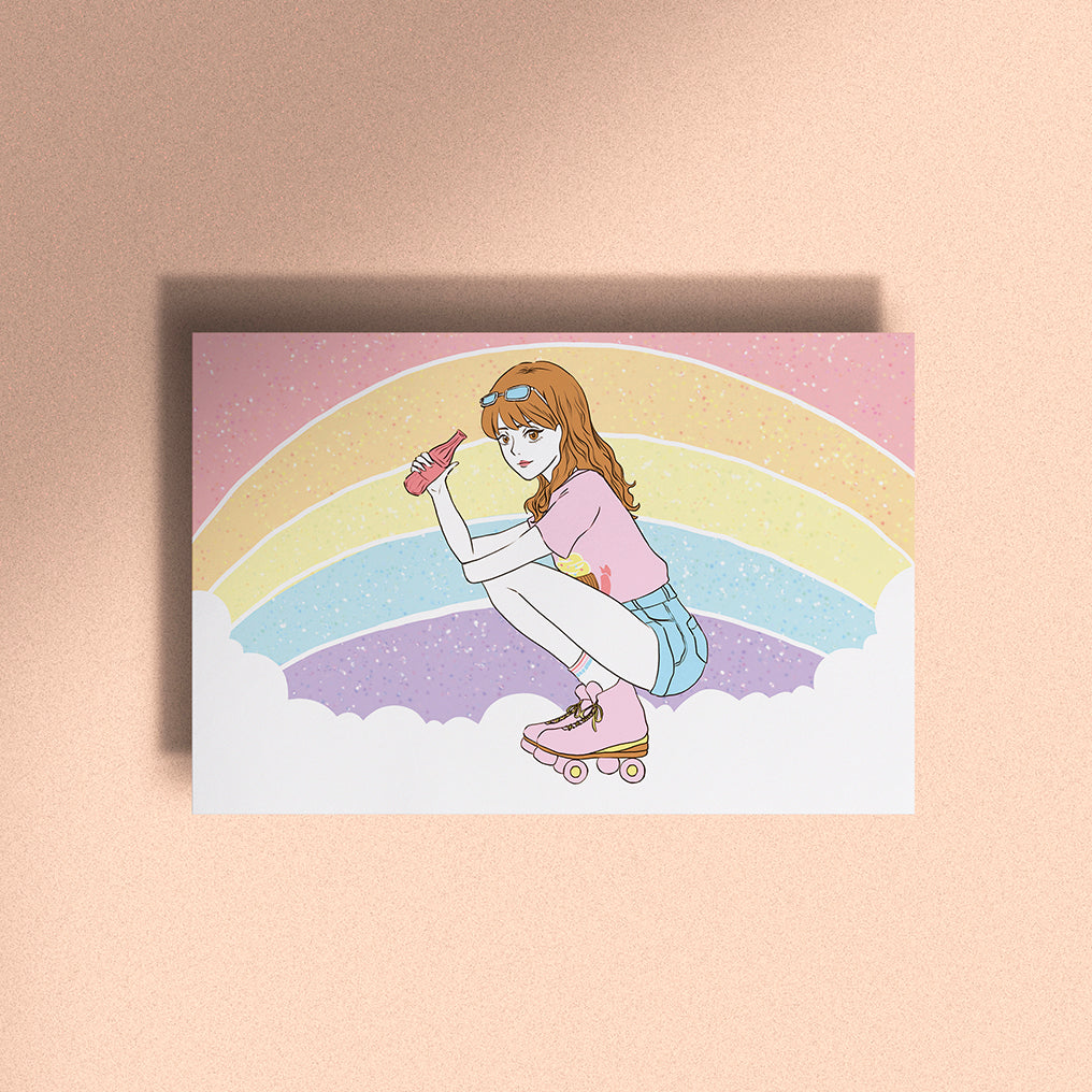 Mayu Gogo | Postcard - Rolling on Rainbow