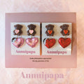 annuipapa | Red Heart Bear Earrings