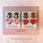 annuipapa | Red Heart Bear Earrings
