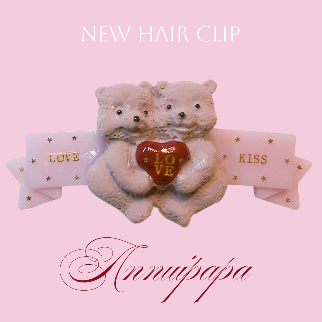 annuipapa | Twin Bear Hairclip