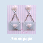 annuipapa | Blue Love Letter Earrings
