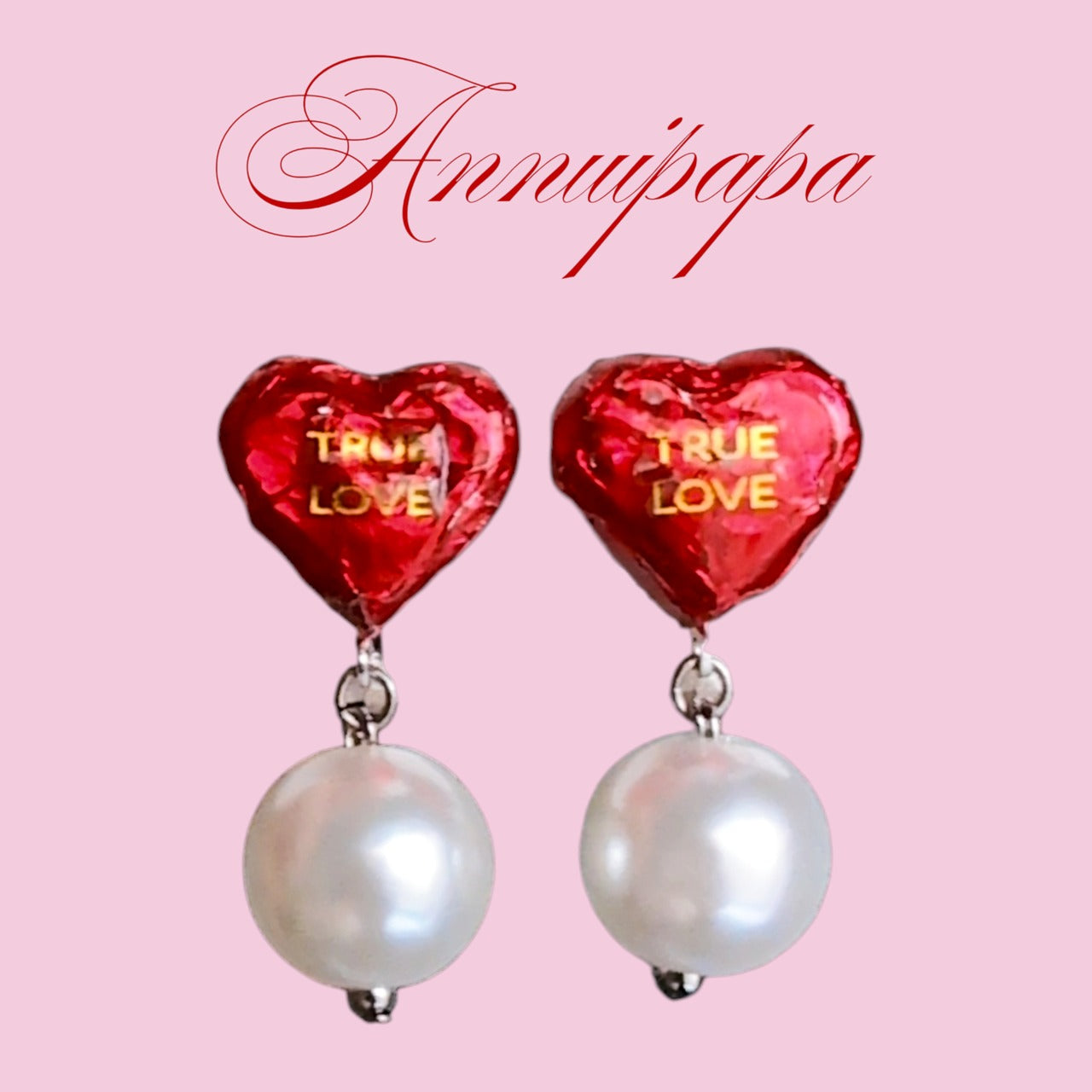 annuipapa | Heart Pearl Earrings