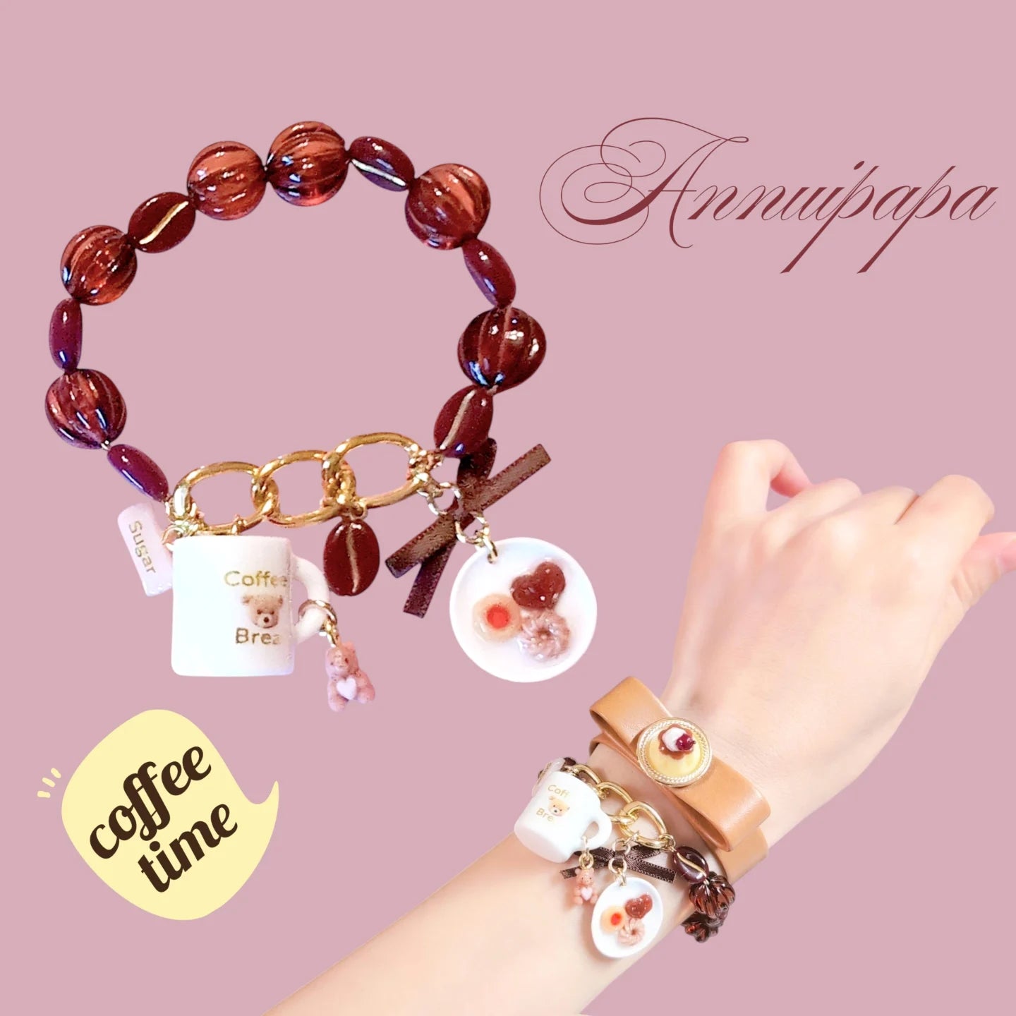 annuipapa | Coffee Bear Bracelet