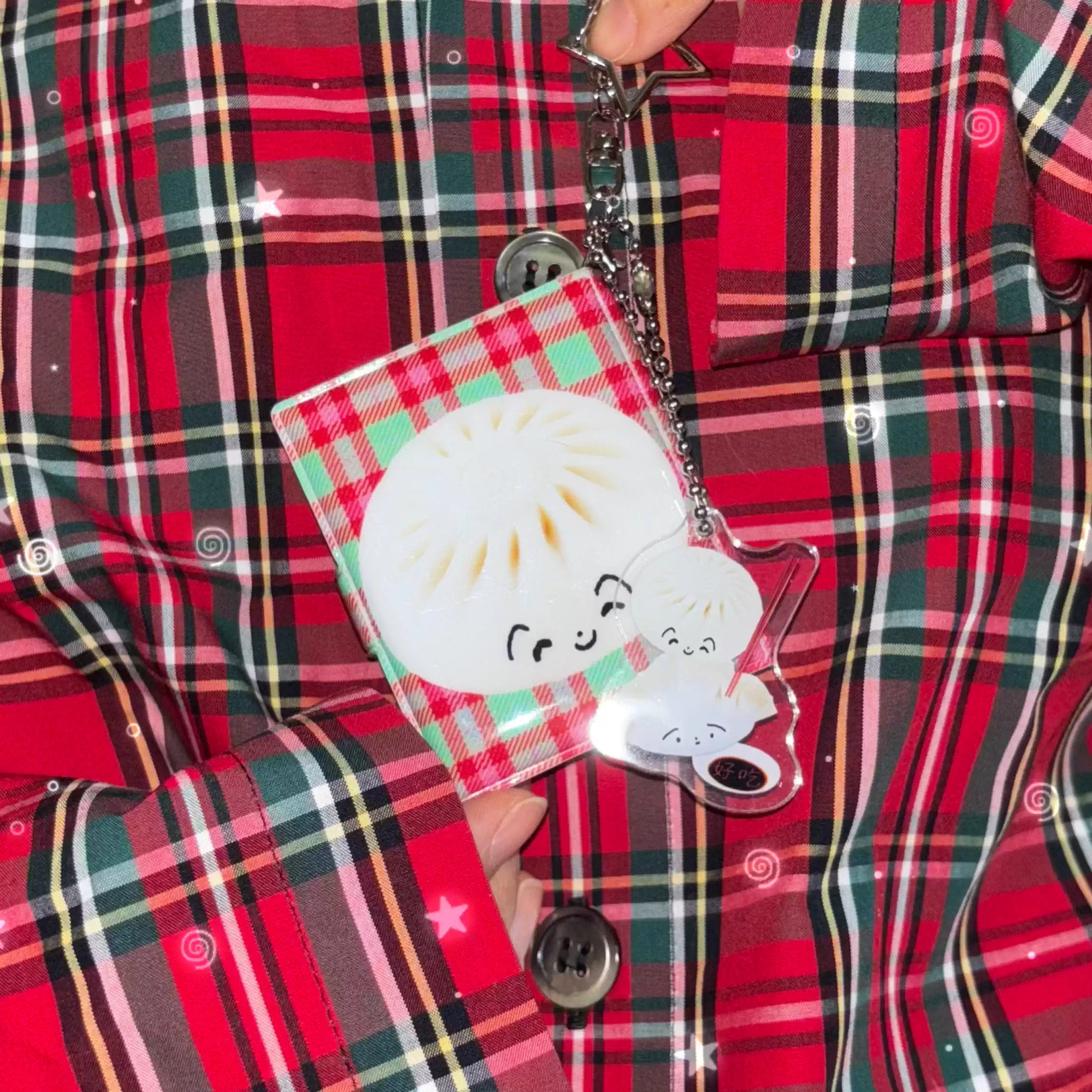 A Meng | Bao Dumpling Mini Card Holder Keychain