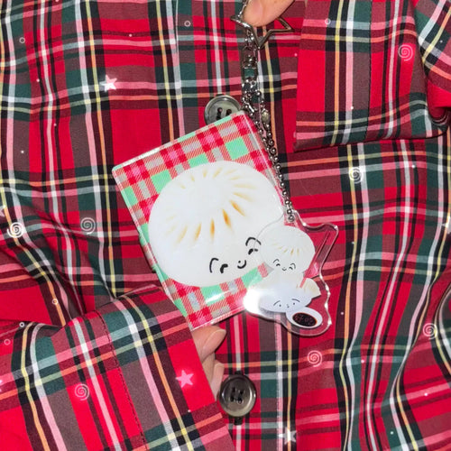 A Meng | Bao Dumpling Mini Card Holder Keychain