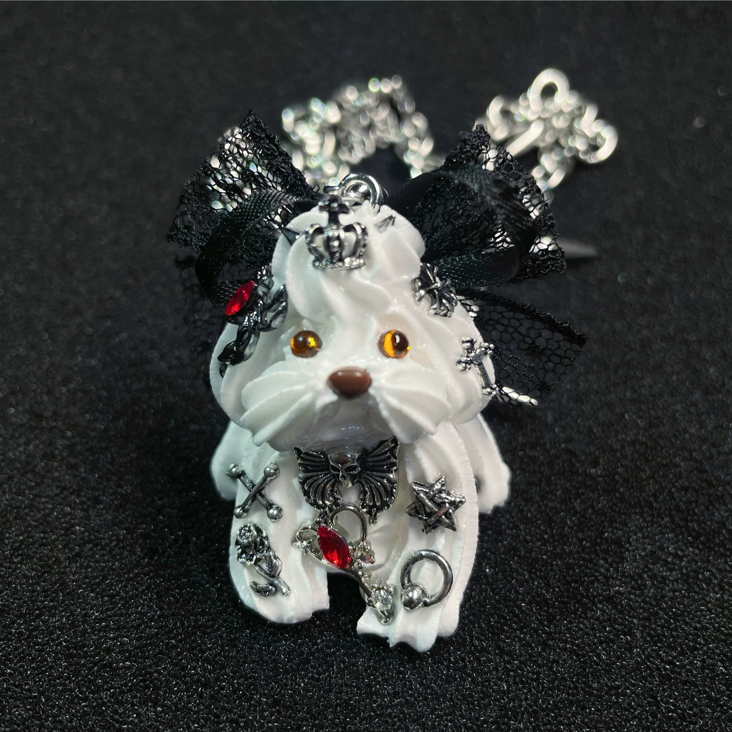 Fei Dao | Handmade Creamy Puppy Punk Necklace