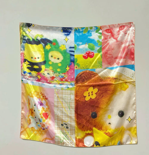 A Meng | y2k Chipmunk Silk Scarf