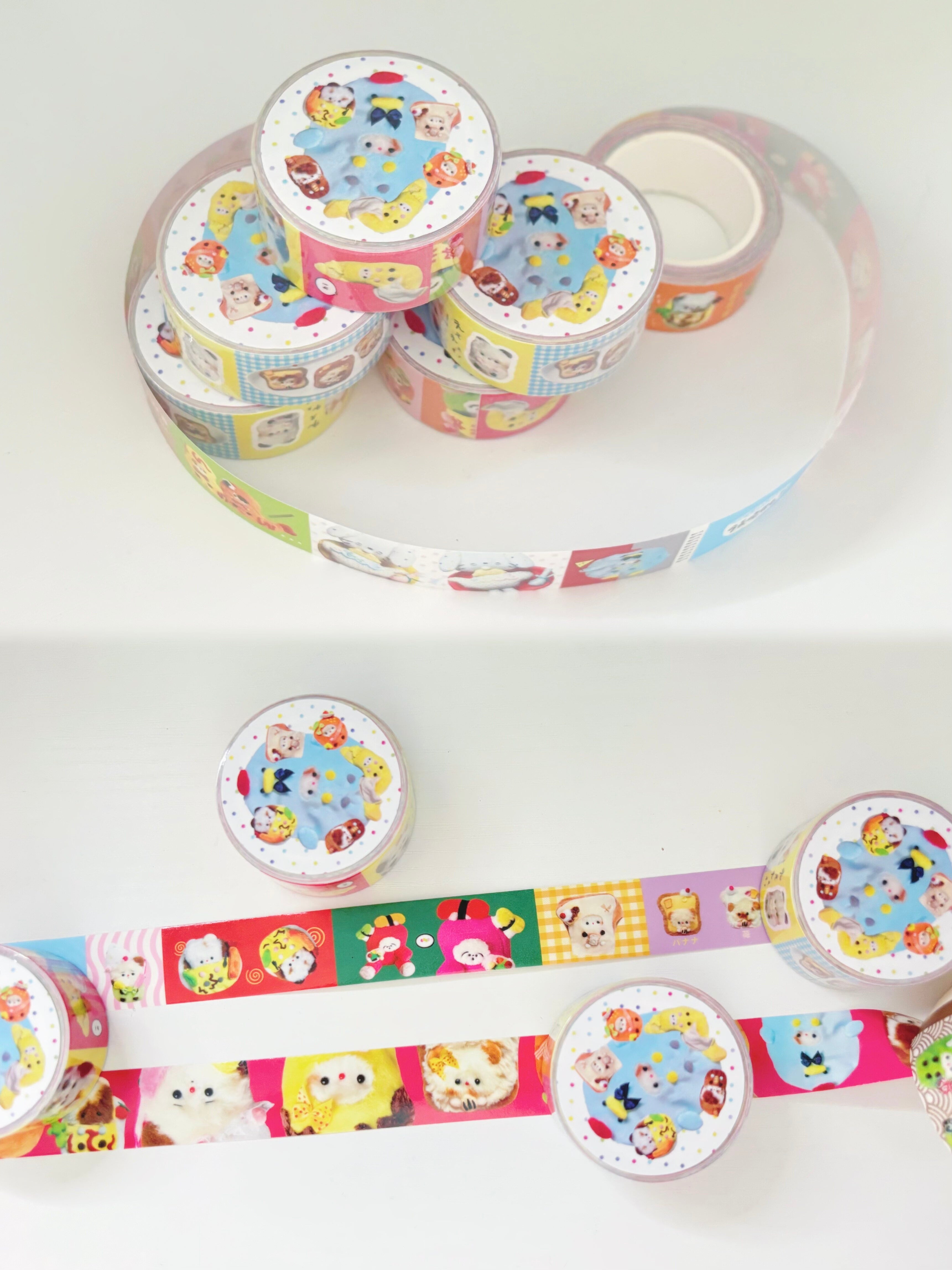 A Meng | Cute Chipmunk and Dolls Masking Tape