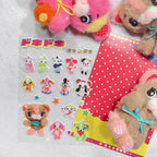 A Meng | Japanese Retro Animal Puffy Sticker Sheet