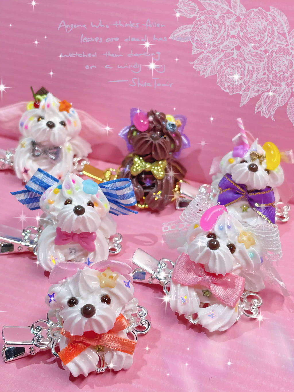 Fei Dao | Handmade Creamy Puppy Sitting Cute Hair Clip